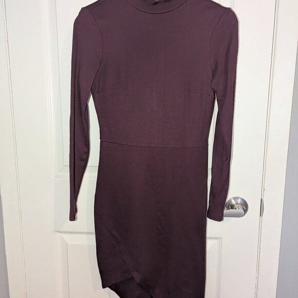 DYNAMITE ASYMMETRICAL MOCK NECK L/S DRESS BNWT! XS - Picture 5 of 7